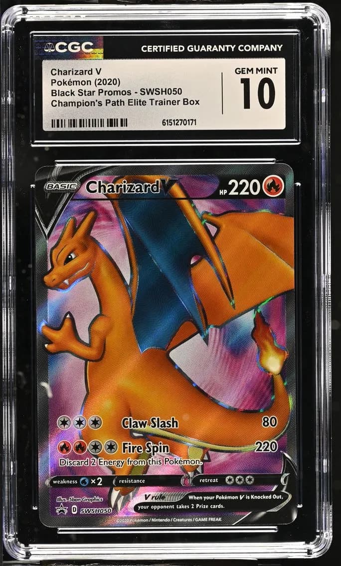 Charizard V, Black Star Promos - Sword & Shield, CGC 10