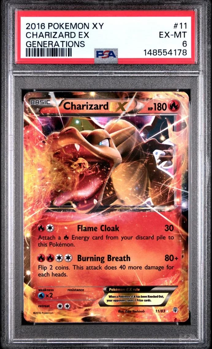 Charizard EX, XY Generations, PSA 6