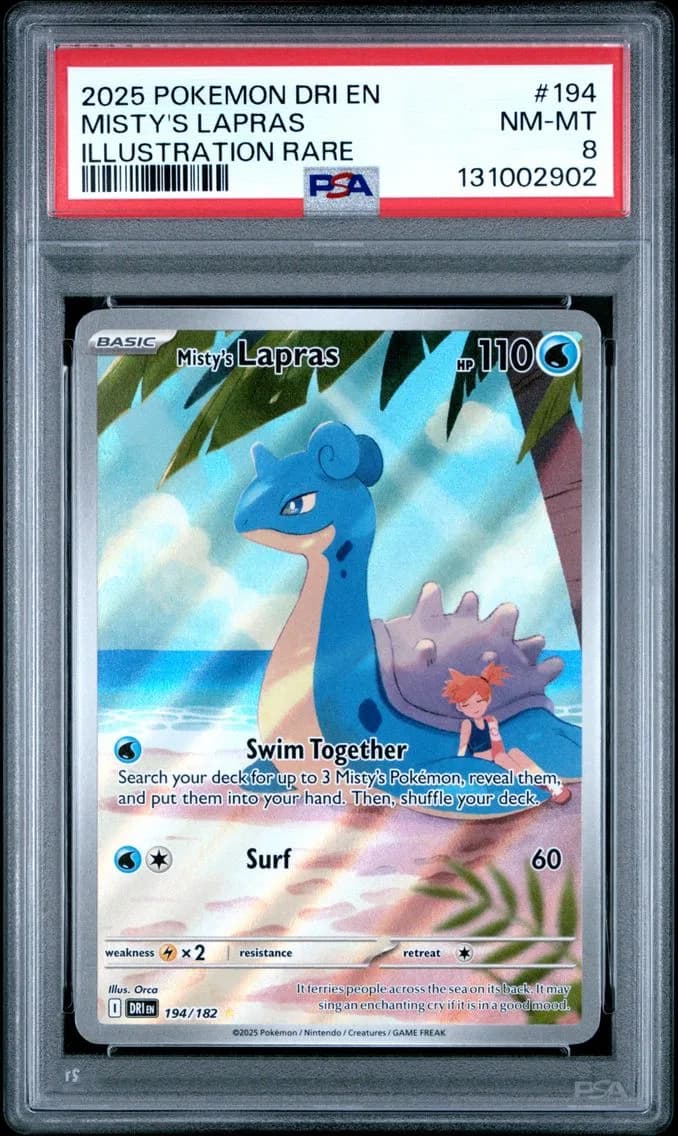 Misty's Lapras, Destined Rivals, PSA 8