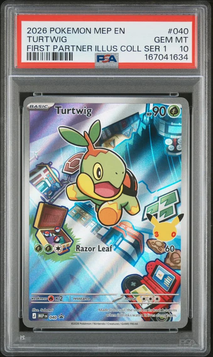 Turtwig, Me Black Star Promo, PSA 10
