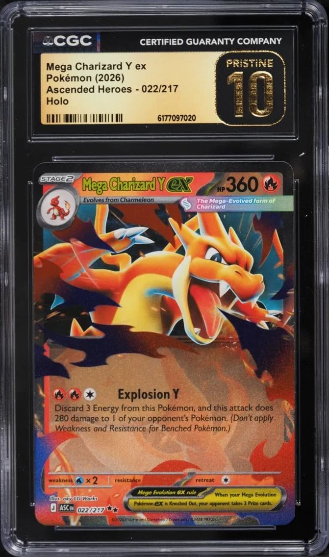 Mega Charizard Y EX, Ascended Heroes, CGC 10