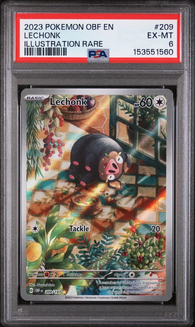 Lechonk, Obsidian Flames, PSA 6