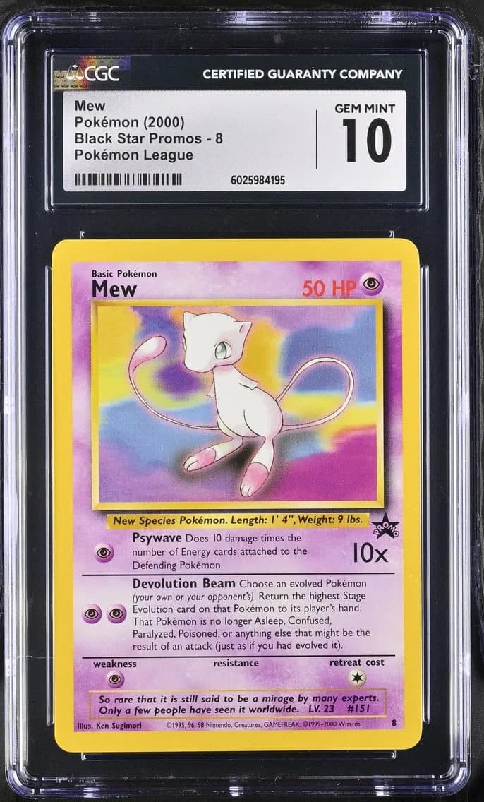 Mew, Black Star Promos - WotC, CGC 10