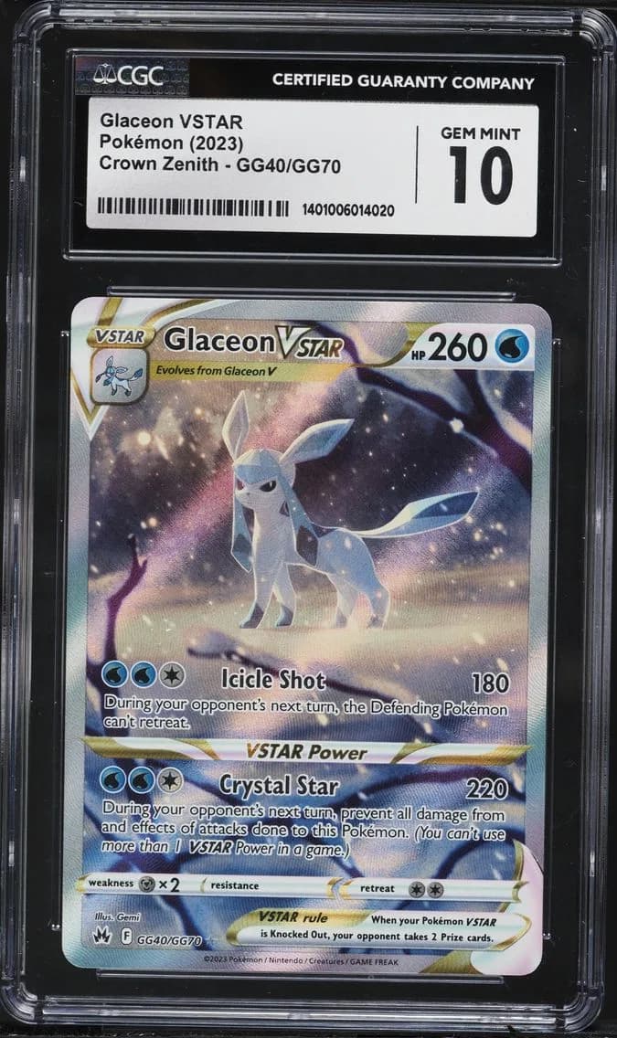 Glaceon VSTAR, Crown Zenith, CGC 10