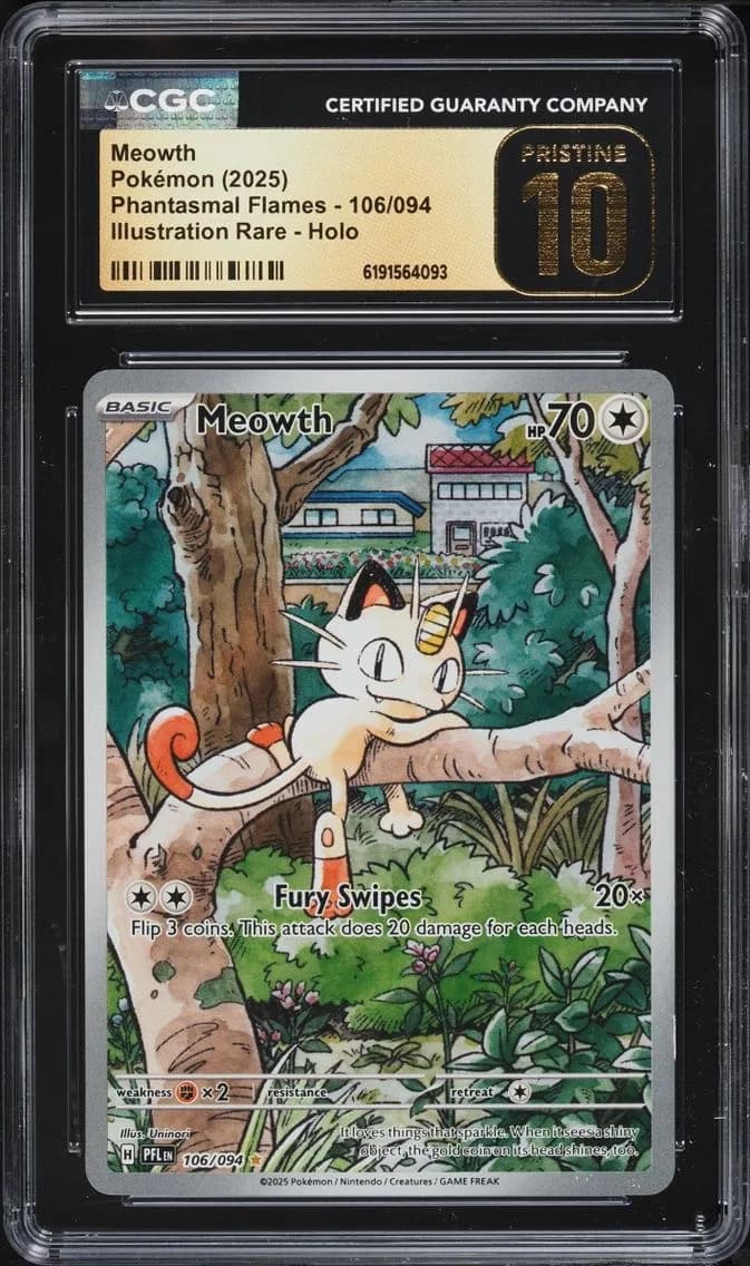 Meowth, Phantasmal Flames, CGC 10