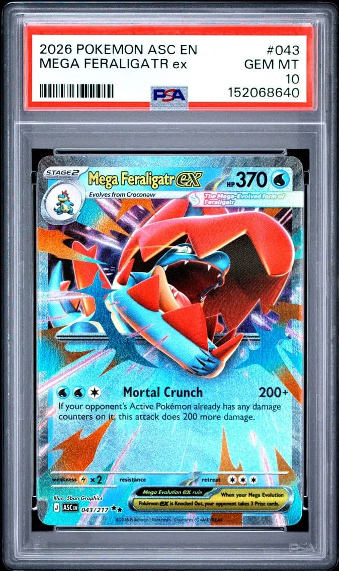 Mega Feraligatr EX, Ascended Heroes, PSA 10