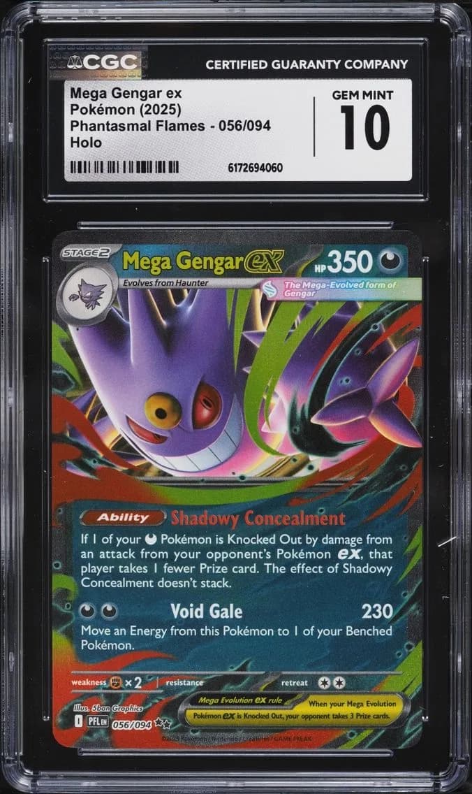 Mega Gengar EX, Phantasmal Flames, CGC 10