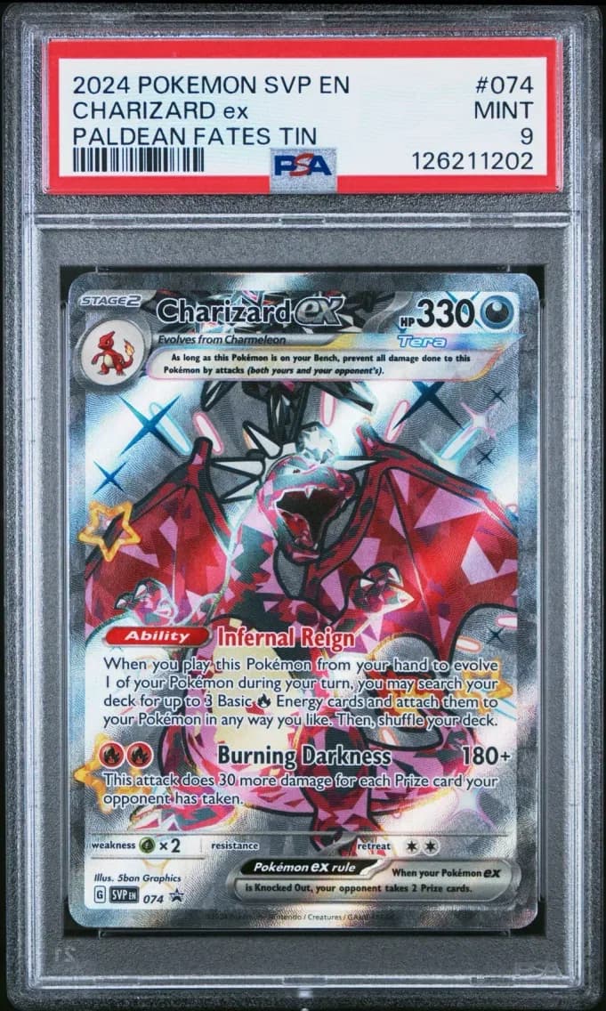 Charizard EX, SV Black Star Promo, PSA 9