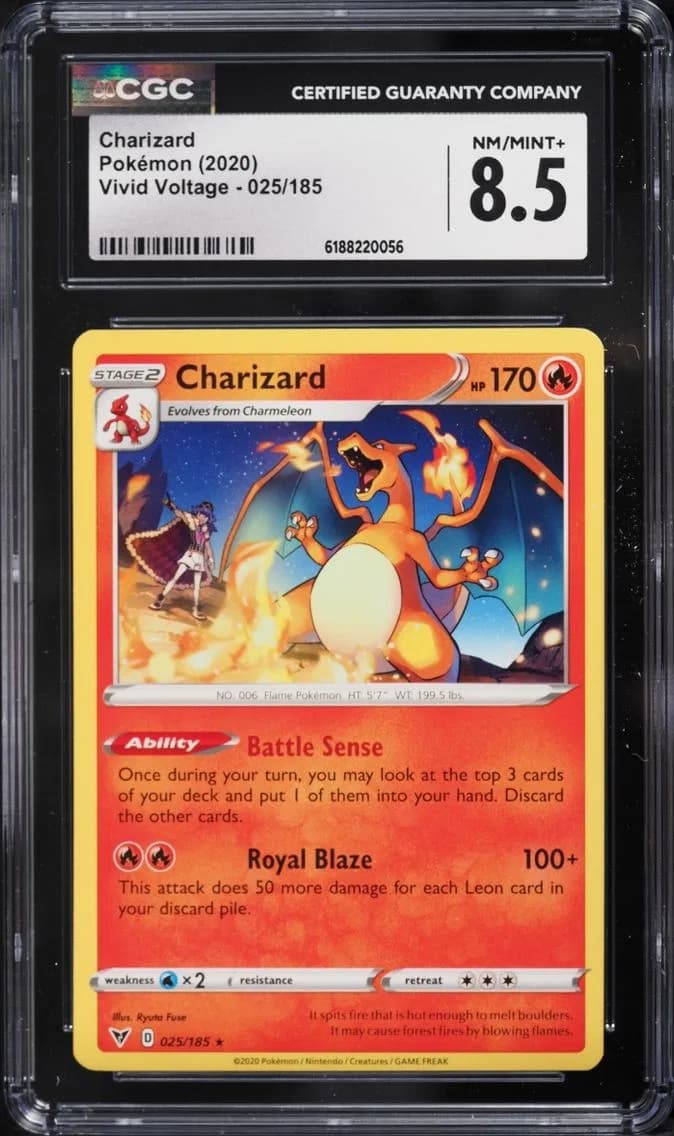Charizard, Vivid Voltage, CGC 8.5