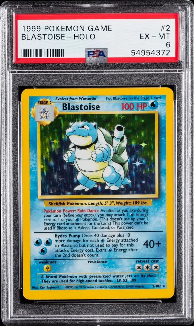 Blastoise-Holo, Game, PSA 6
