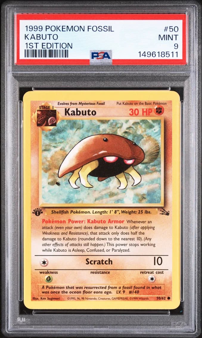 Kabuto 1st Edition, Fossil, PSA 9