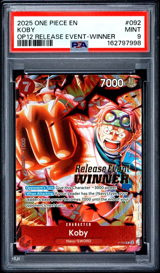 Koby, One Piece Promos, PSA 9