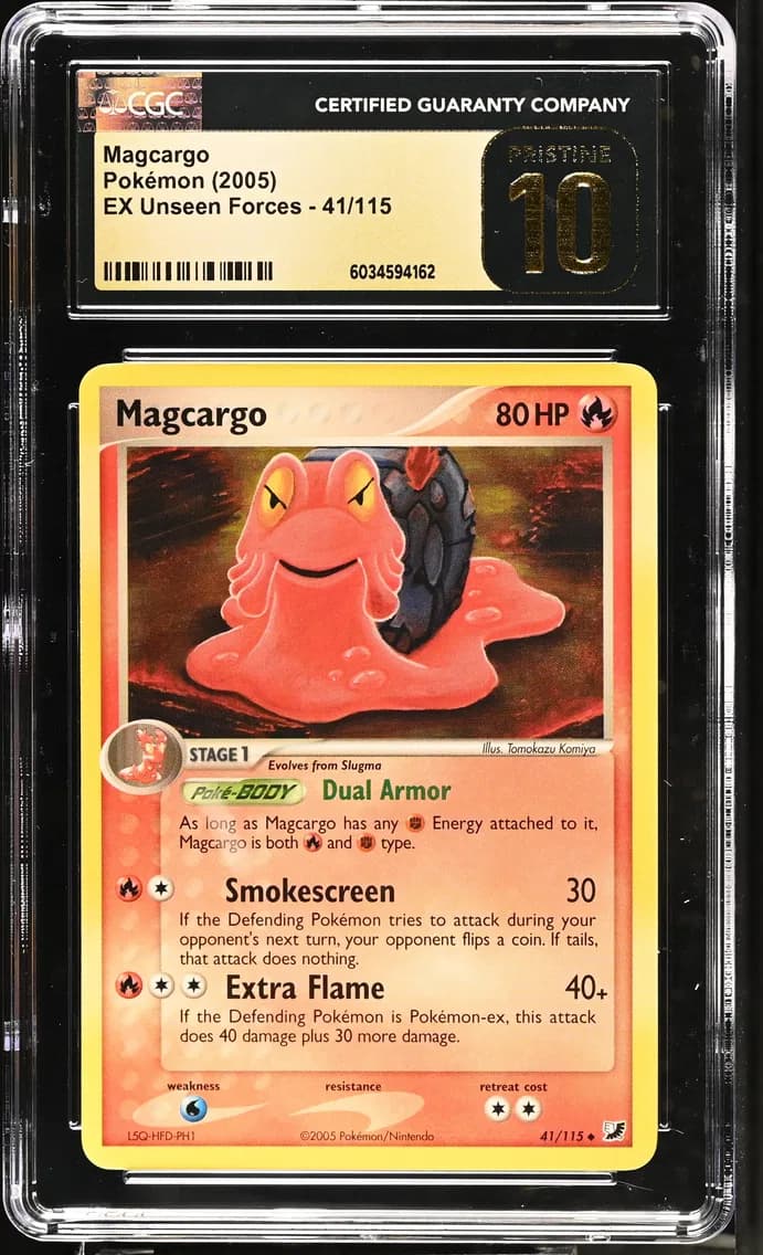 Magcargo, EX Unseen Forces, CGC 10