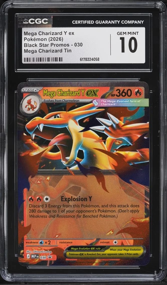 Y Ex, Black Star Promos - Mega Evolution MEP EN, CGC 10
