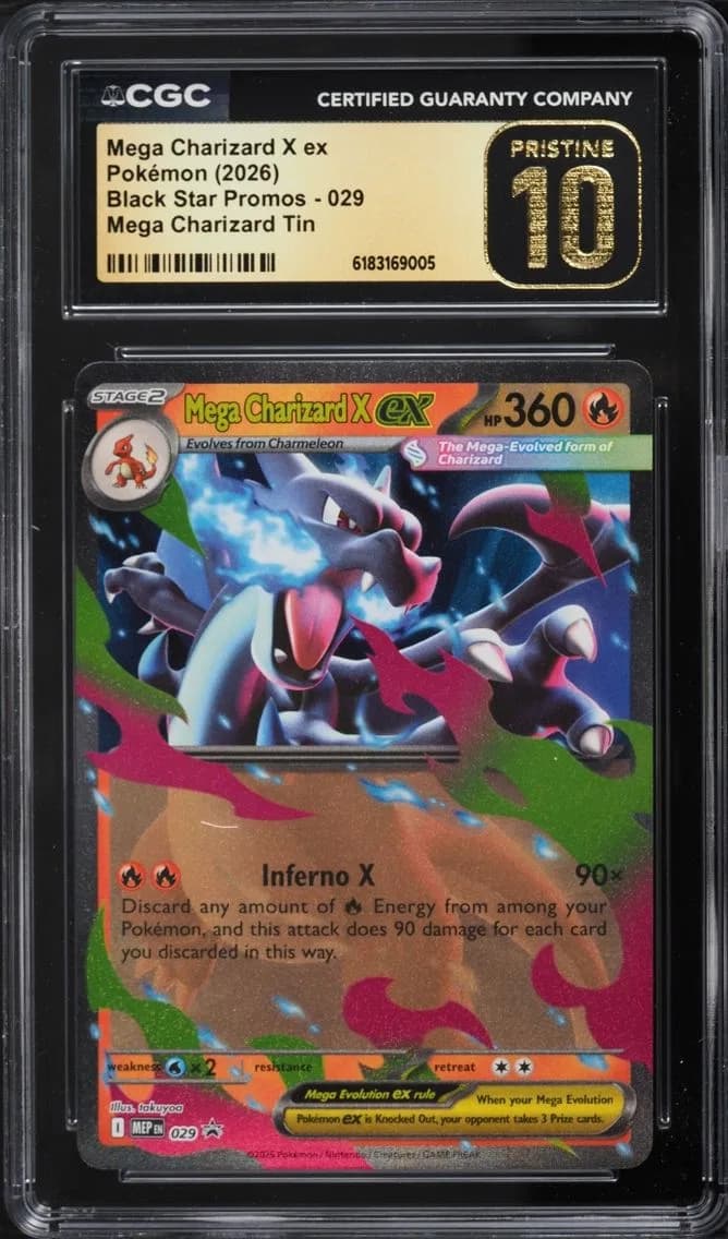 X EX, Black Star Promos - Mega Evolution MEP EN, CGC 10