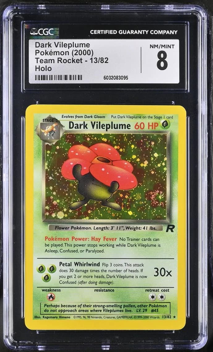 Dark Vileplume, Team Rocket - Unlimited, CGC 8