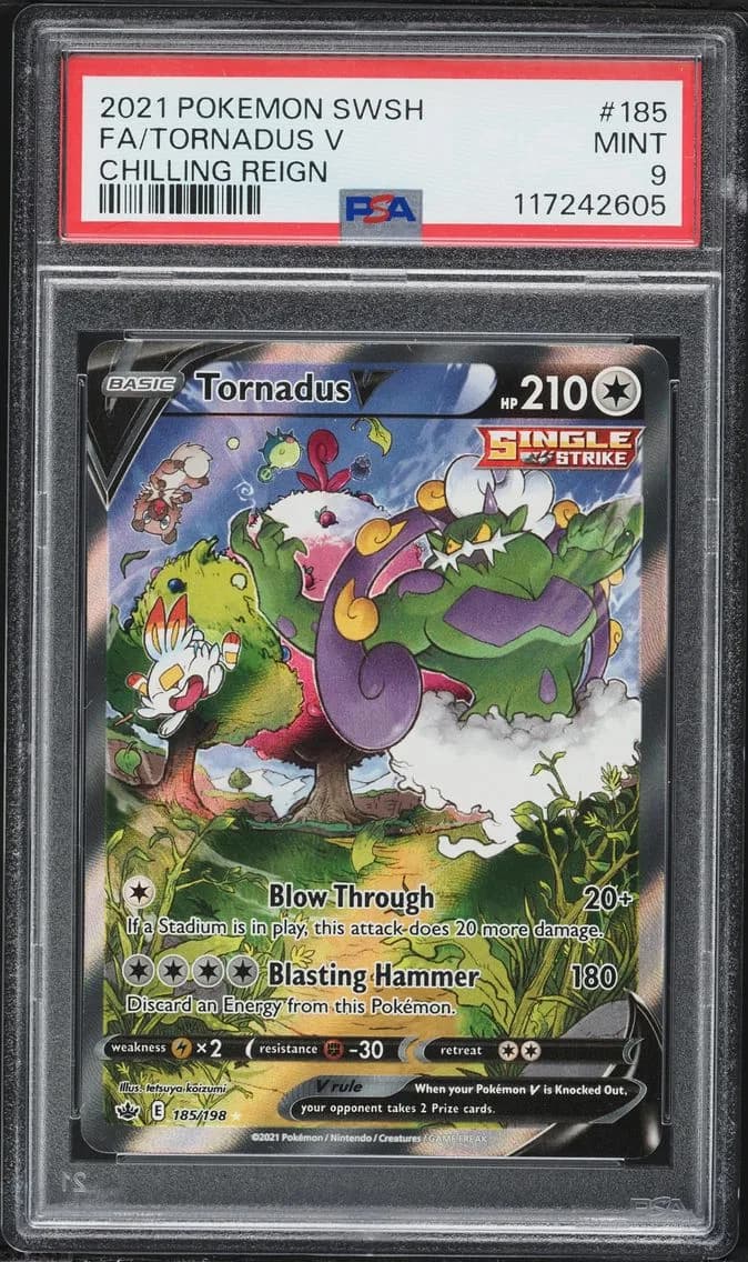 Tornadus V, Sword & Shield Chilling Reign, PSA 9