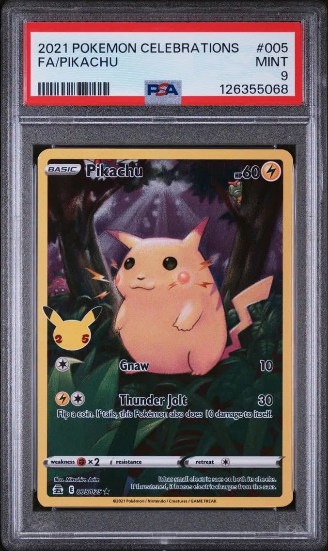 Pikachu, Celebrations, PSA 9