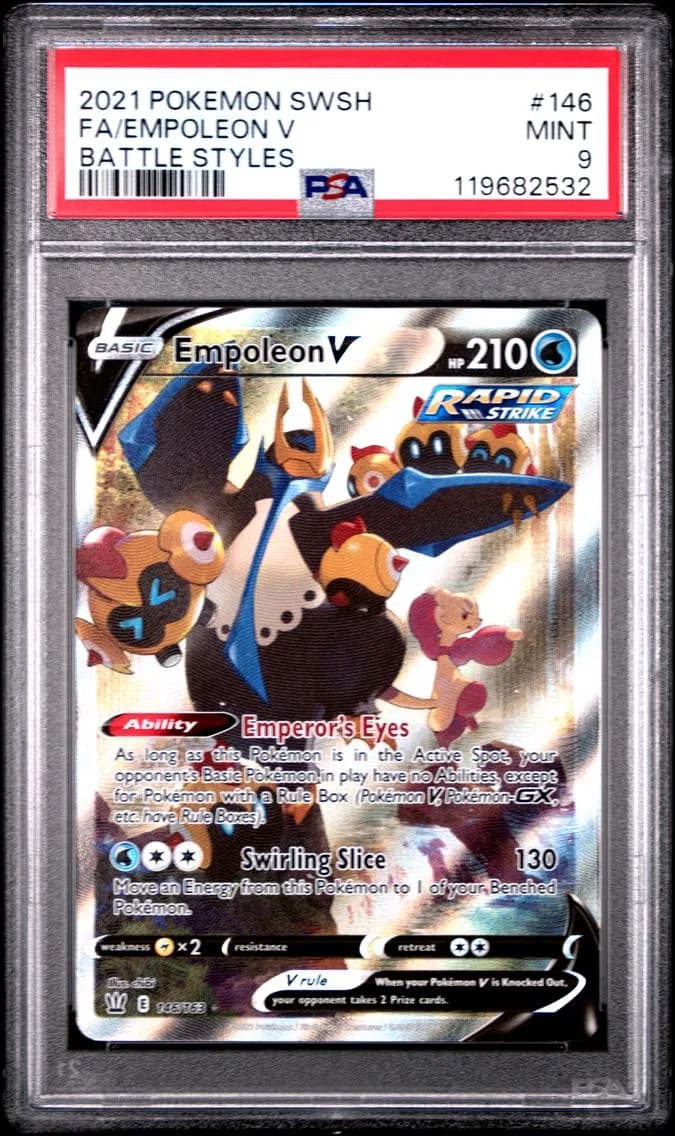 Empoleon V, Sword & Shield Battle Styles, PSA 9