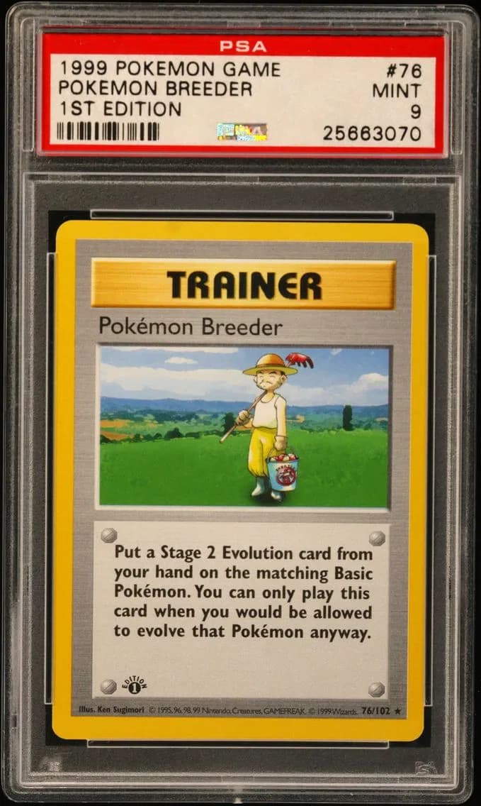 Pokemon Breeder, Game, PSA 9