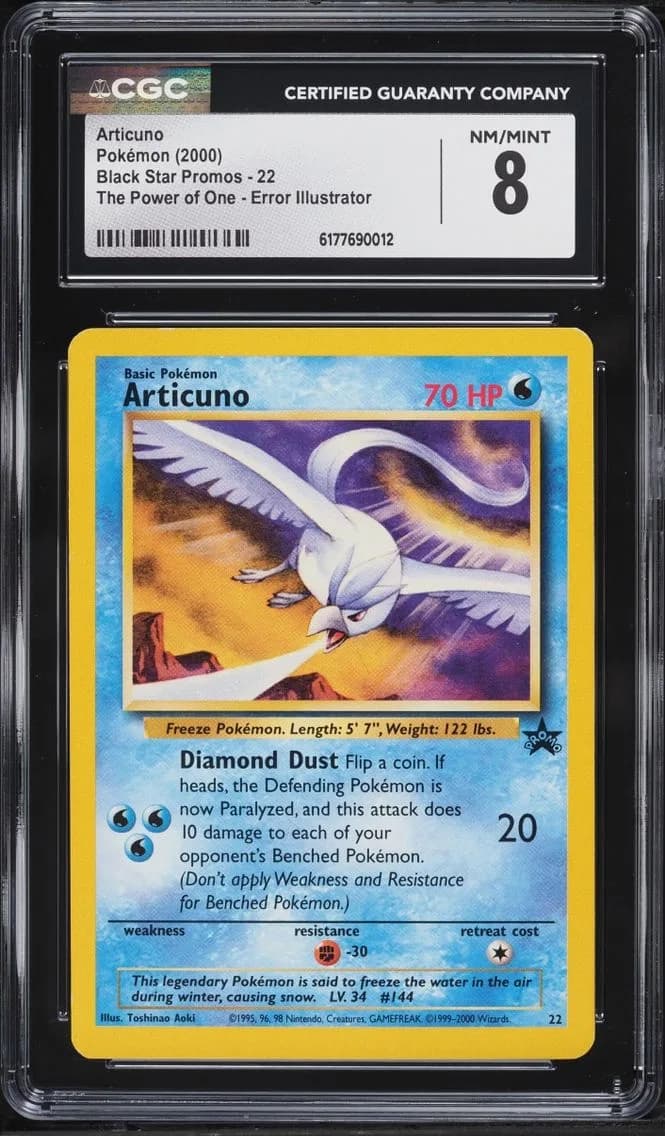 Articuno, Black Star Promos - WotC, CGC 8