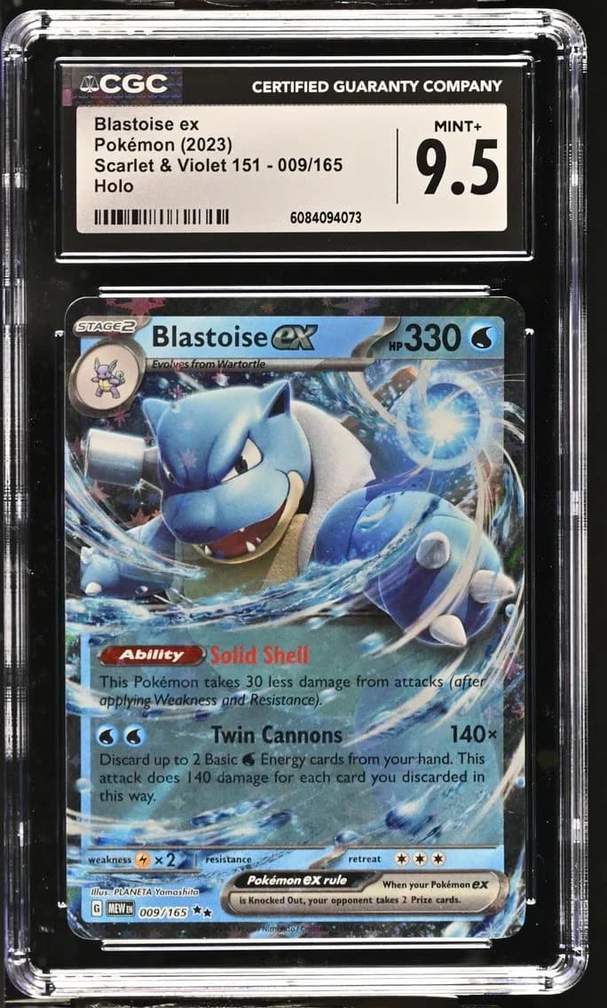 Blastoise ex, Scarlet & Violet 151, CGC 9.5