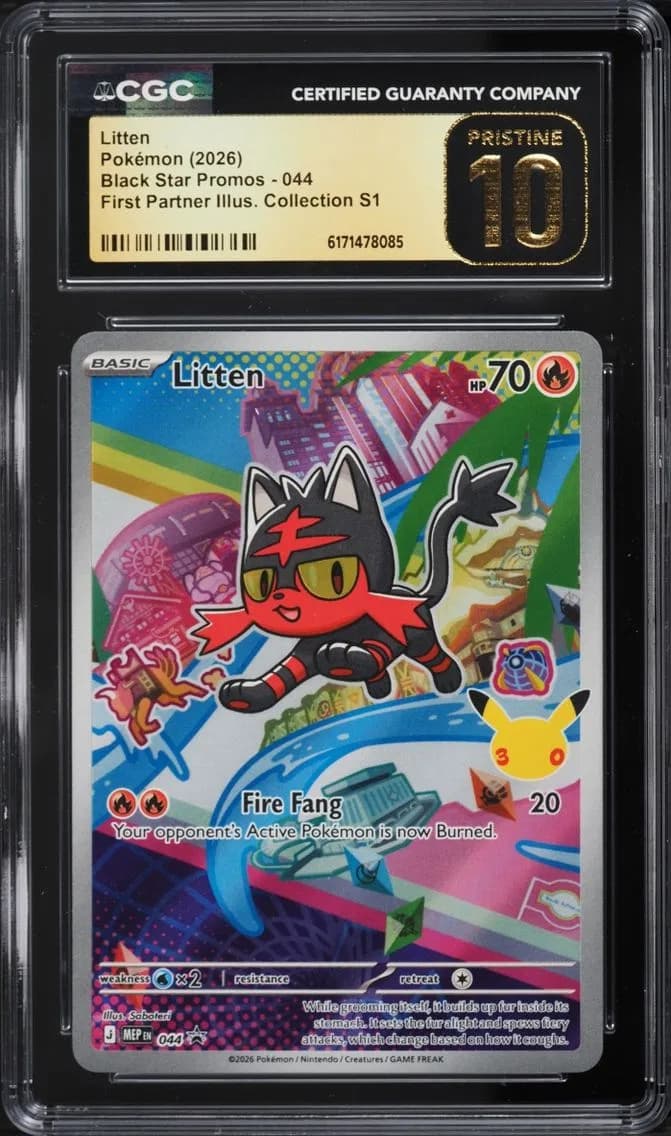 Litten, Black Star Promos - Mega Evolution MEP EN, CGC 10