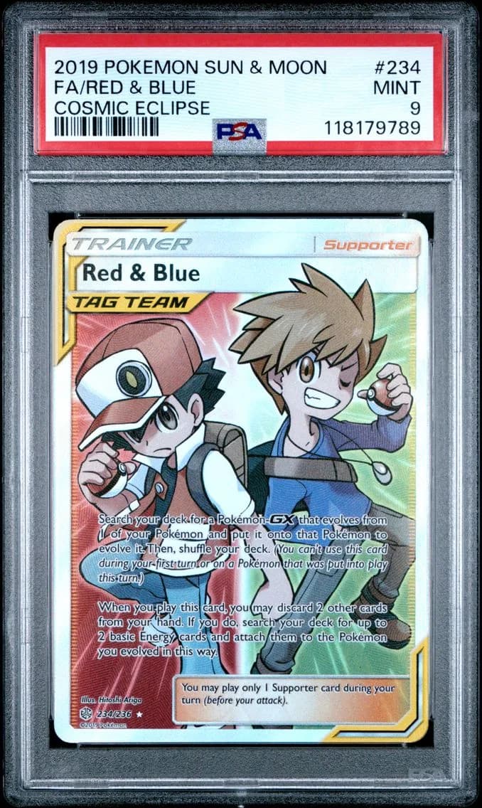 Red & Blue, Sun & Moon Cosmic Eclipse, PSA 9