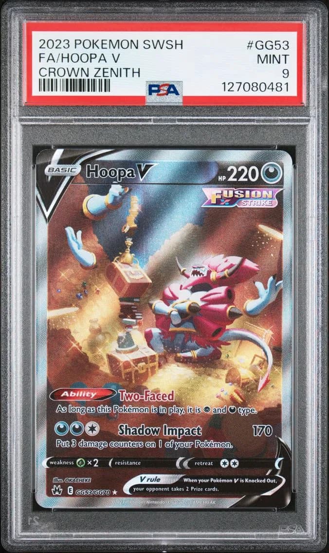 Hoopa V, Sword and Shield Crown Zenith, PSA 9