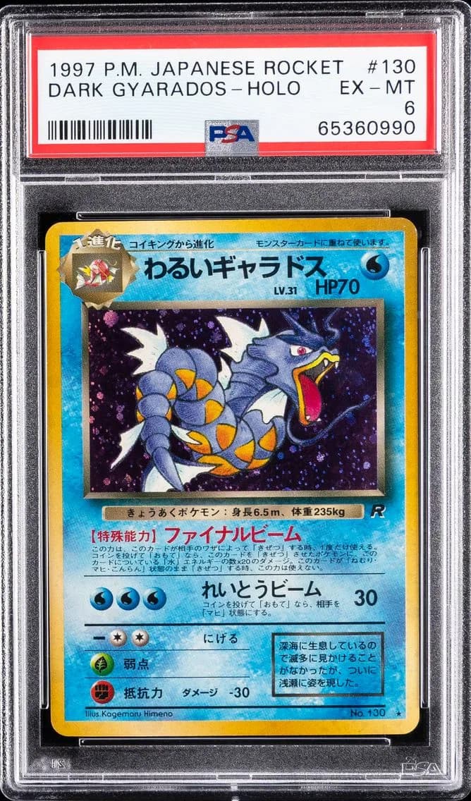 Dark Gyarados-Holo, Japanese Rocket, PSA 6