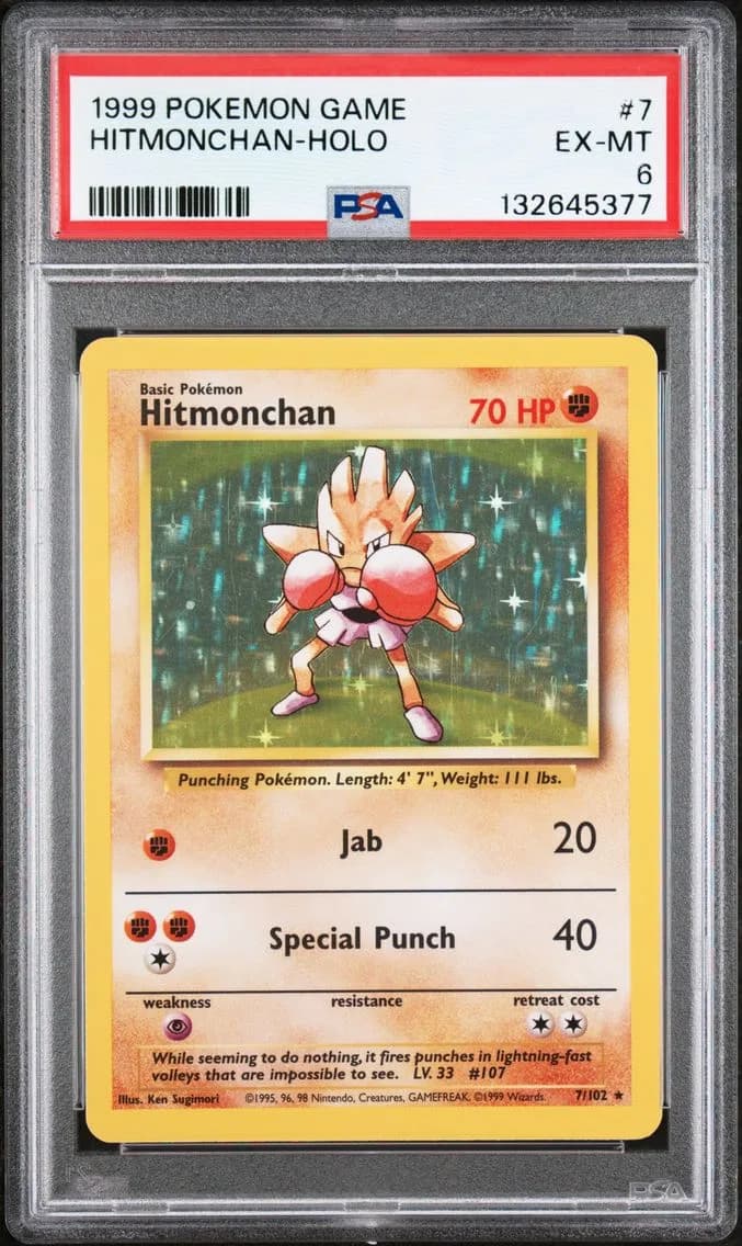 Hitmonchan-Holo, Game, PSA 6