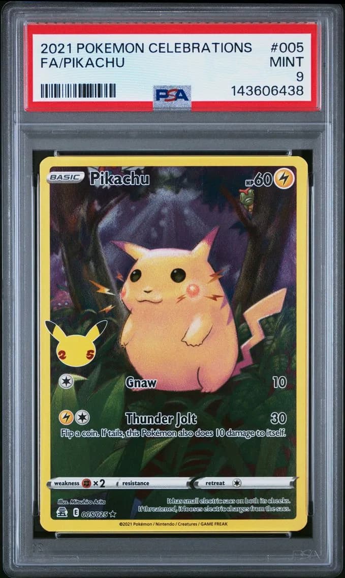 Pikachu, Celebrations, PSA 9