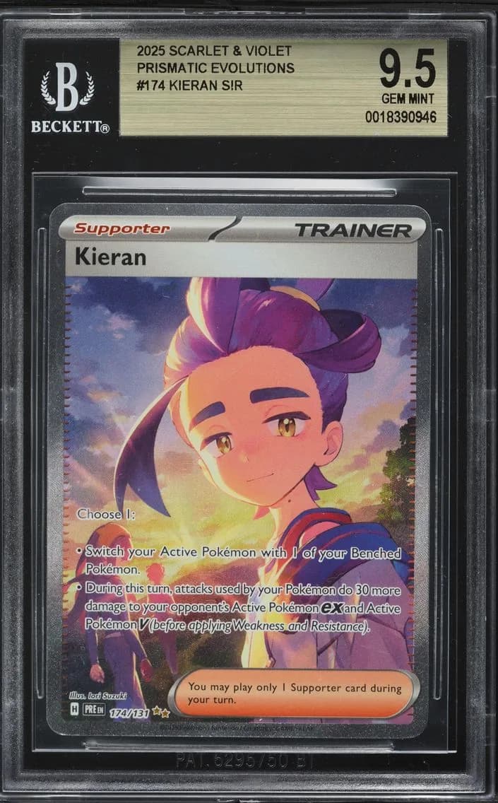 Kieran, TCG Scarlet & Violet Prismatic Evolutions, BGS 9.5