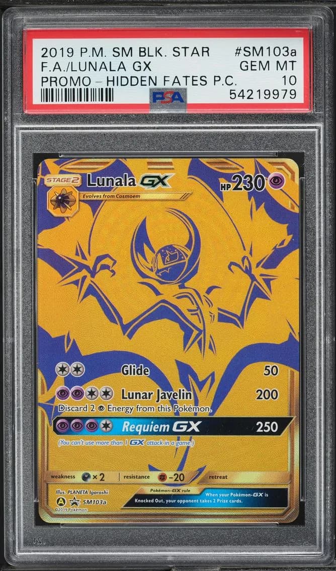 Lunala GX, SM Black Star Promo, PSA 10