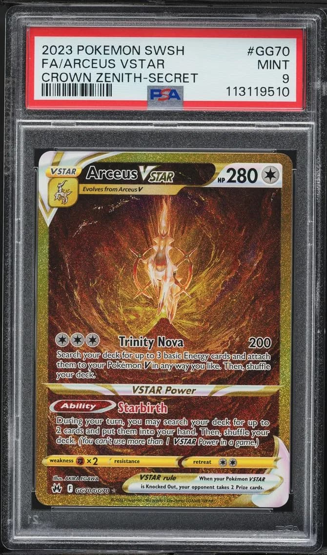 Arceus VSTAR, Sword and Shield Crown Zenith, PSA 9