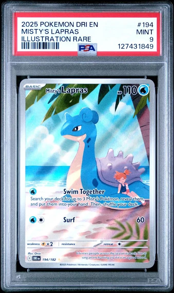 Misty's Lapras, Destined Rivals, PSA 9
