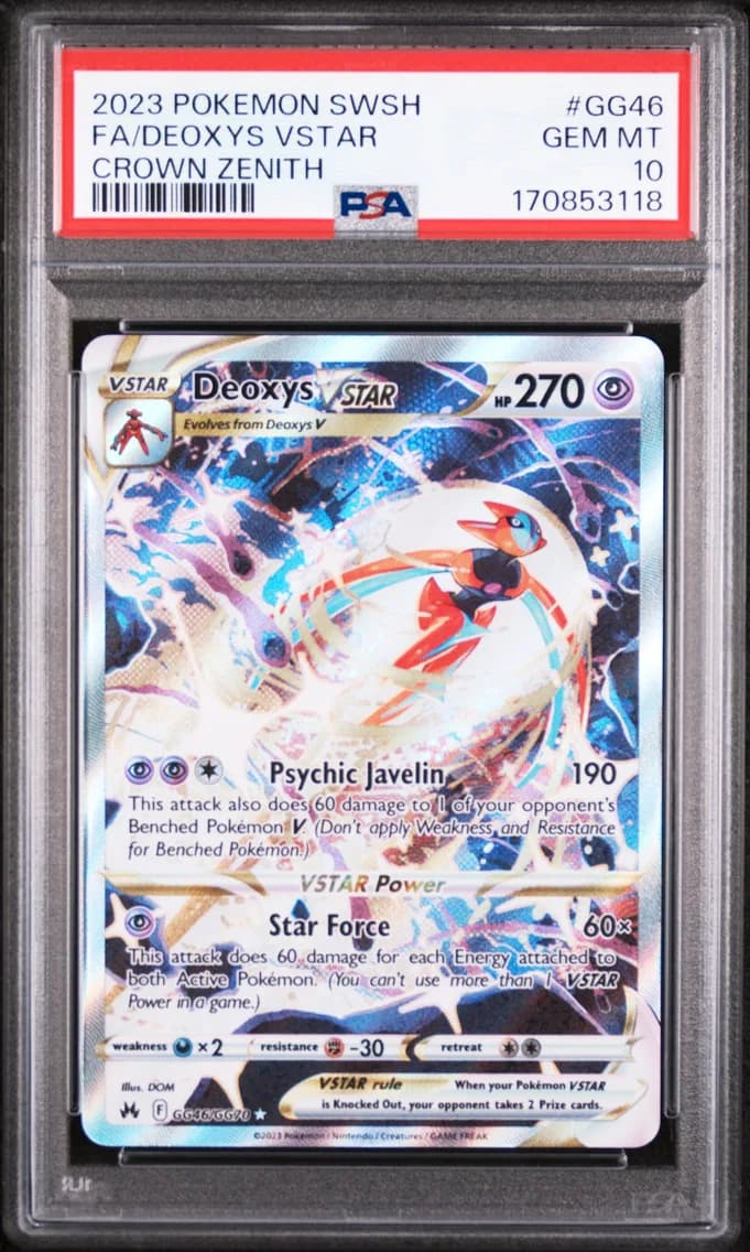 Deoxys VSTAR, Sword and Shield Crown Zenith, PSA 10