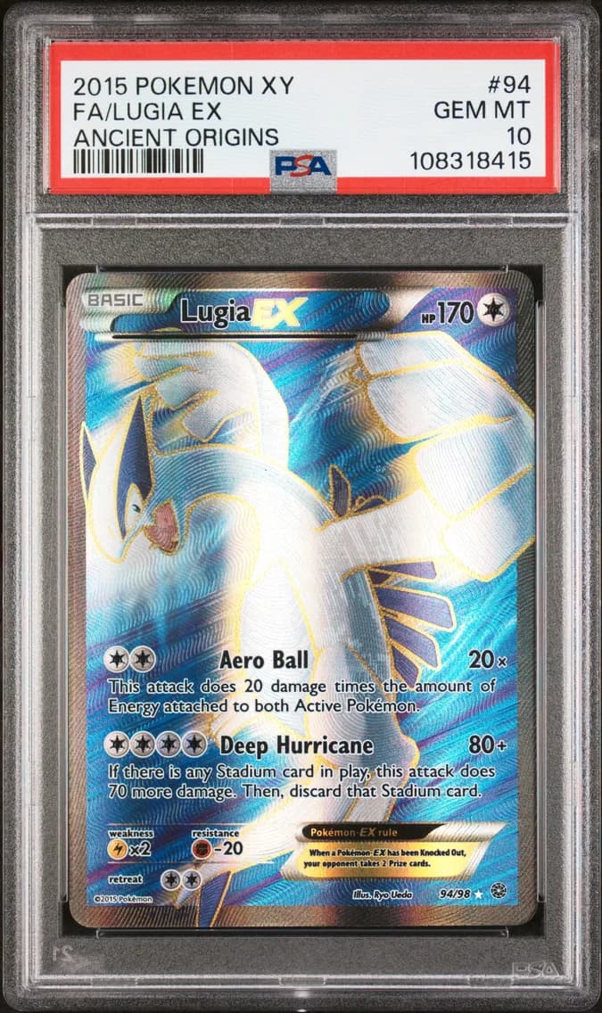 Lugia EX, XY Ancient Origins, PSA 10