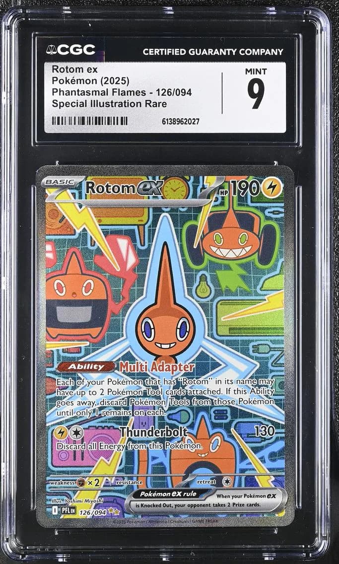 Rotom ex, Phantasmal Flames, CGC 9