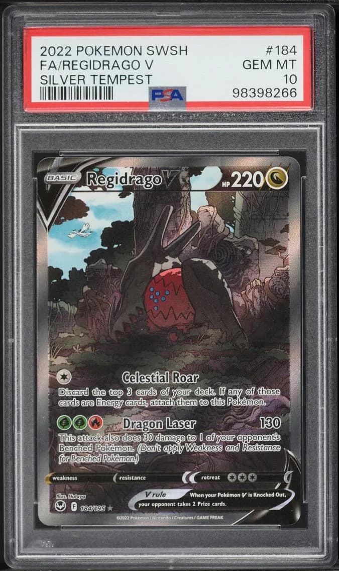 Regidrago V, Sword & Shield Silver Tempest, PSA 10