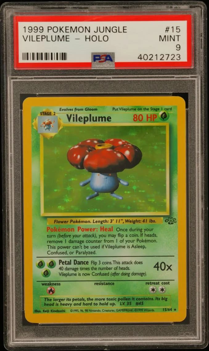 Vileplume-Holo, Jungle, PSA 9