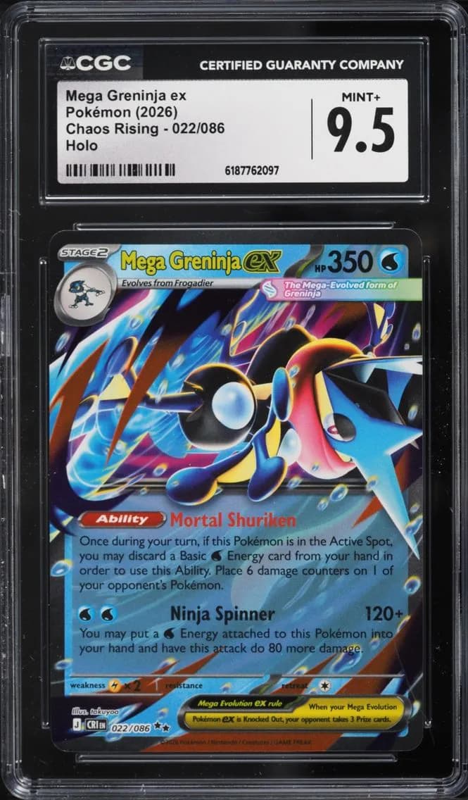 Mega Greninja ex, Chaos Rising, CGC 9.5