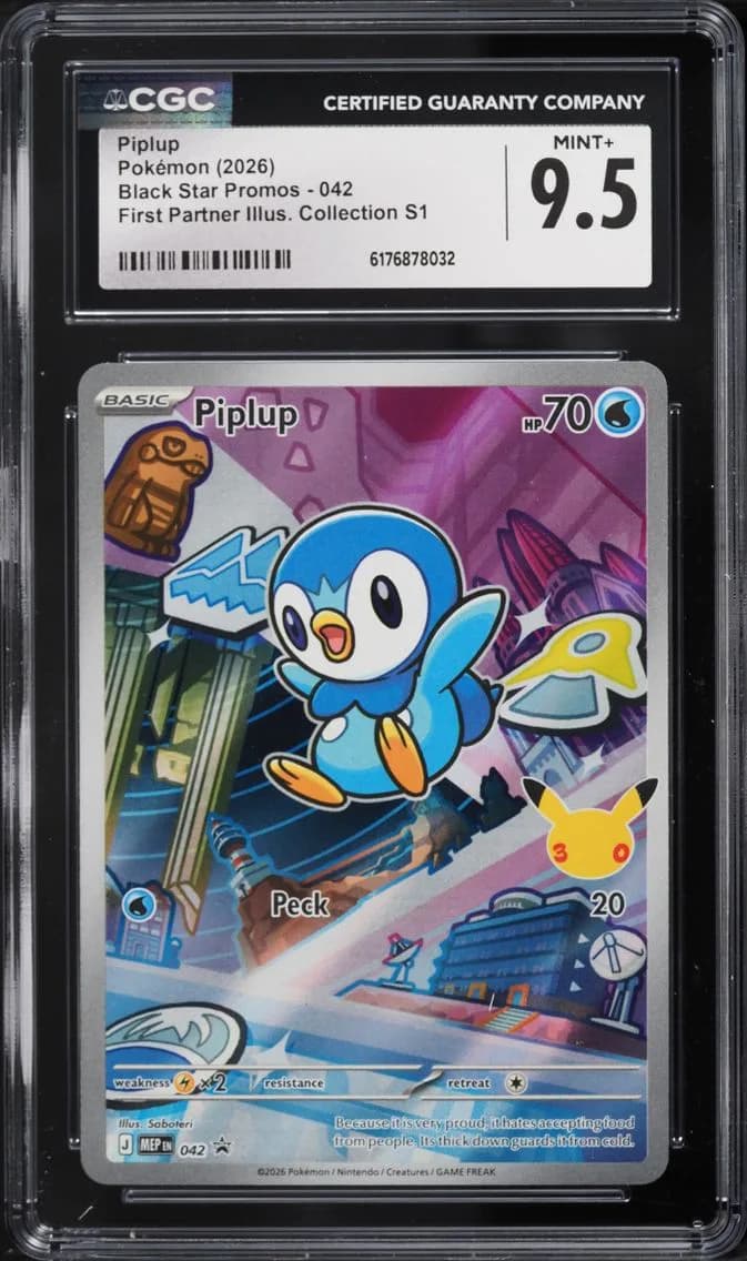 Piplup, Black Star Promos - Mega Evolution MEP EN, CGC 9.5