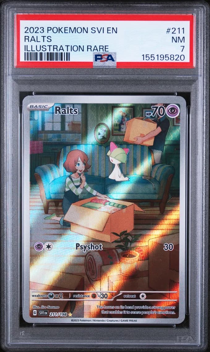 Ralts, Scarlet & Violet, PSA 7