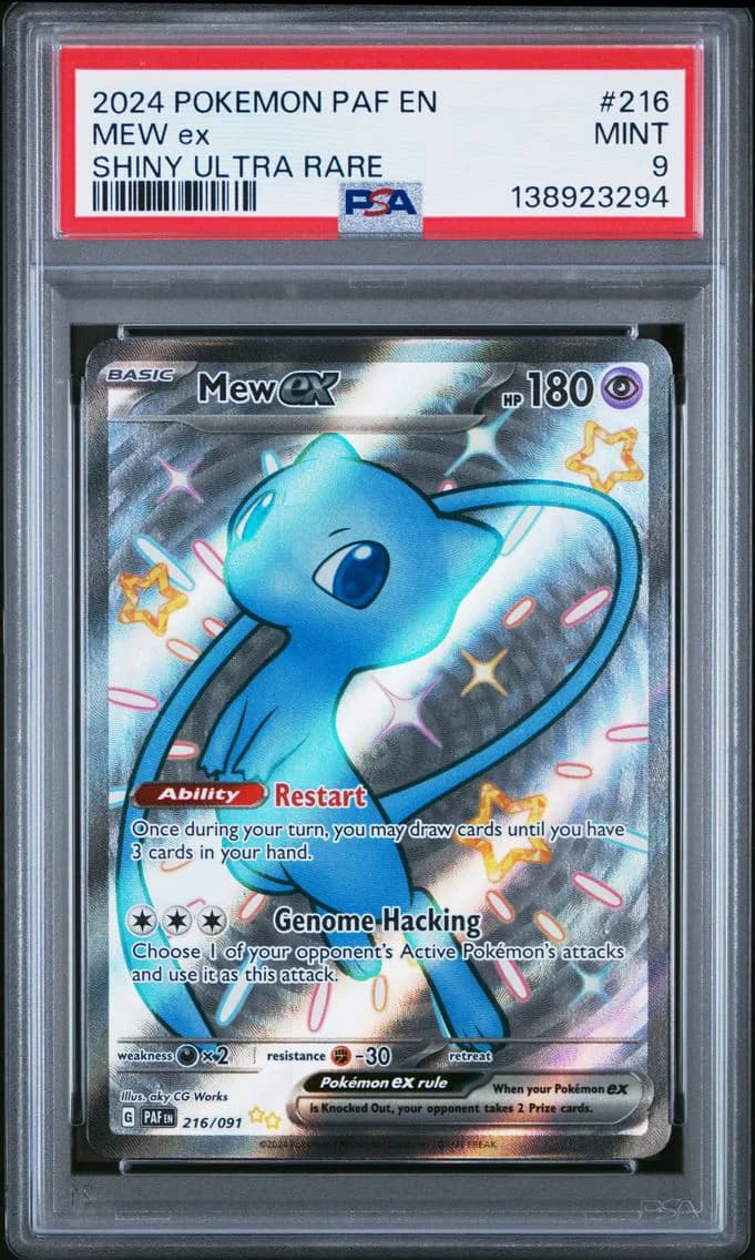 Mew EX, Paldean Fates, PSA 9