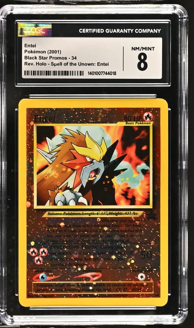 Entei, Black Star Promos - WotC, CGC 8