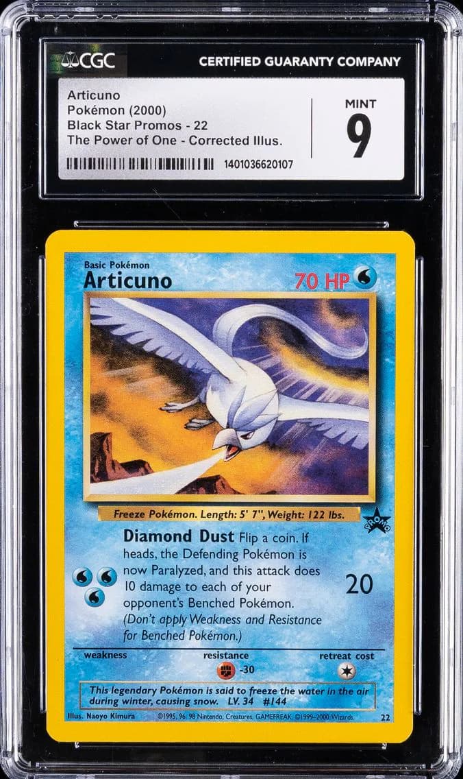Articuno, Black Star Promos - WotC, CGC 9