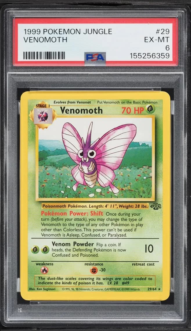 Jungle Venomoth EXMT, Jungle, PSA 6