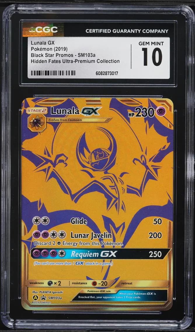 Lunala GX, Black Star Promos - Sun & Moon, CGC 10