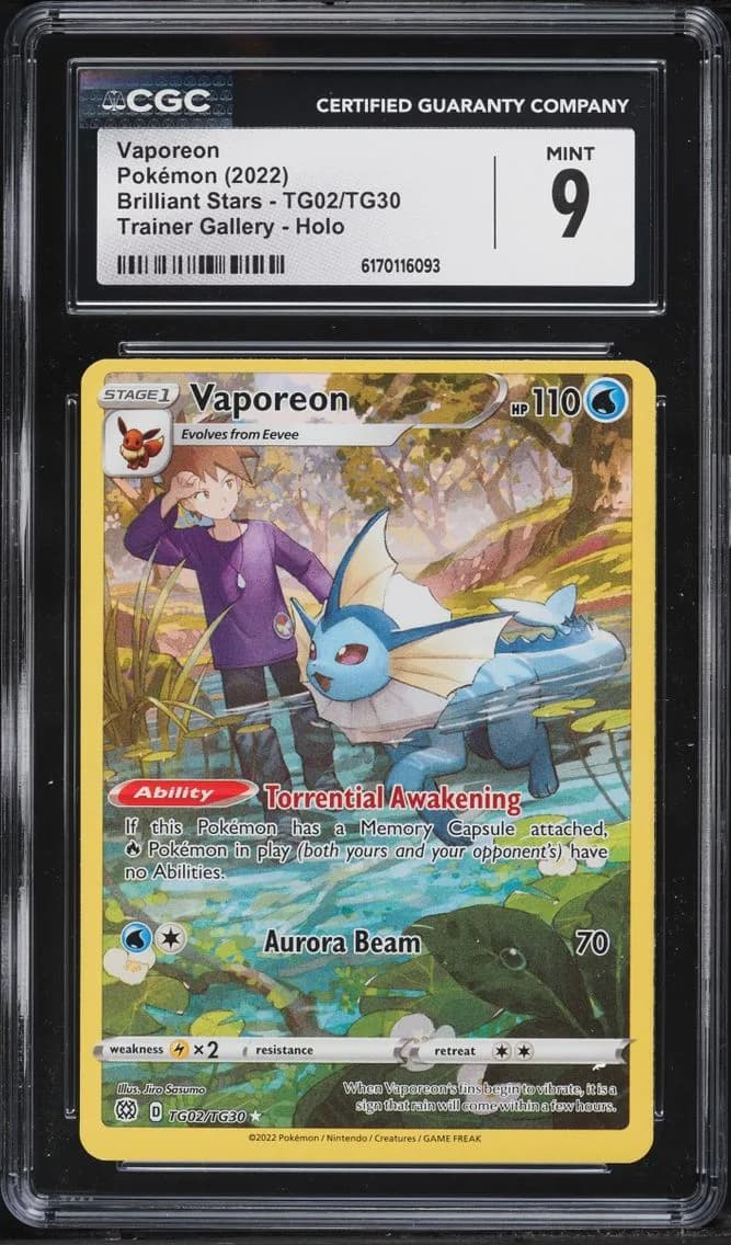 Vaporeon, Brilliant Stars, CGC 9